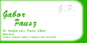 gabor pausz business card